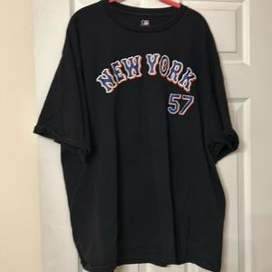 Johan Santana 57 MLB NY Mets Official T-Shirt, Size 2XL ***CHARITY SALE***